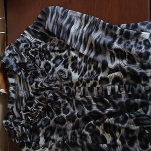 Covington Black and Gray Patterned Blouse